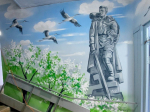 На стенах электростальских подъездов художники рисуют картины на патриотическую тему